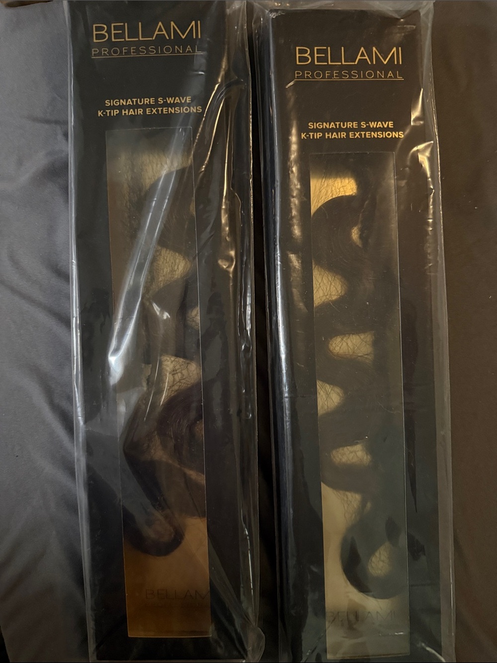 BELLAMI Chocolate Brown 20in S-Wave K-Tip Hair Extensions Duo